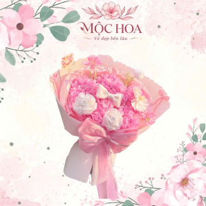 BÓ HOA CẨM TÚ CẦU NƠ LỤA